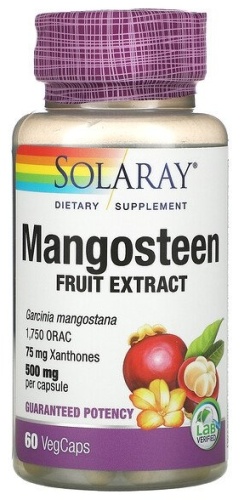 Solaray БАД Mangosteen fruit extract 500 mg 60 капсул