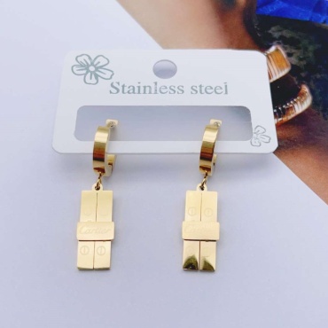 Серьги Stainless Steel бижутерный сплав, ювелирный сплав, медицинское золото, без вставок