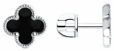 Серьги SOKOLOV 94026456 вес 1.8 г серебро, эмаль