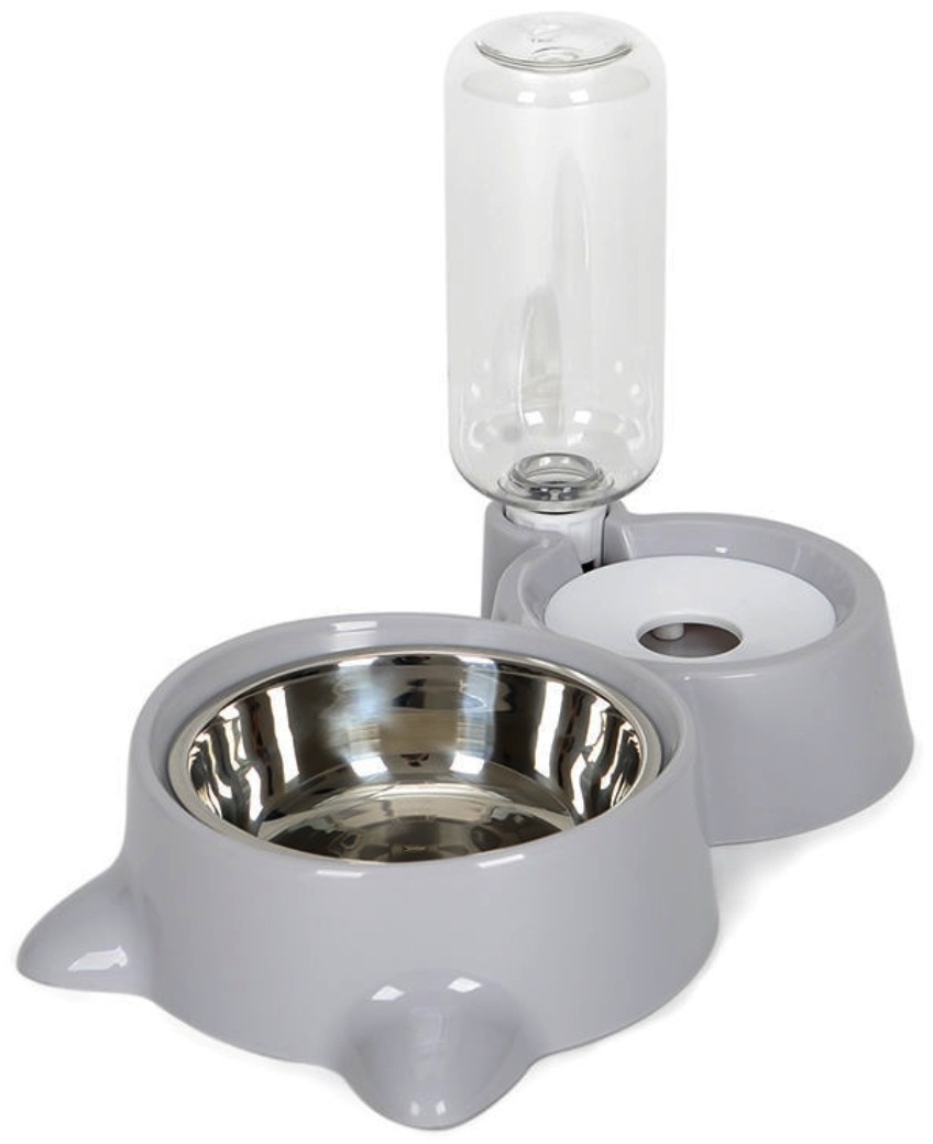 Миска, поилка PET TOY 667 300 мл серый