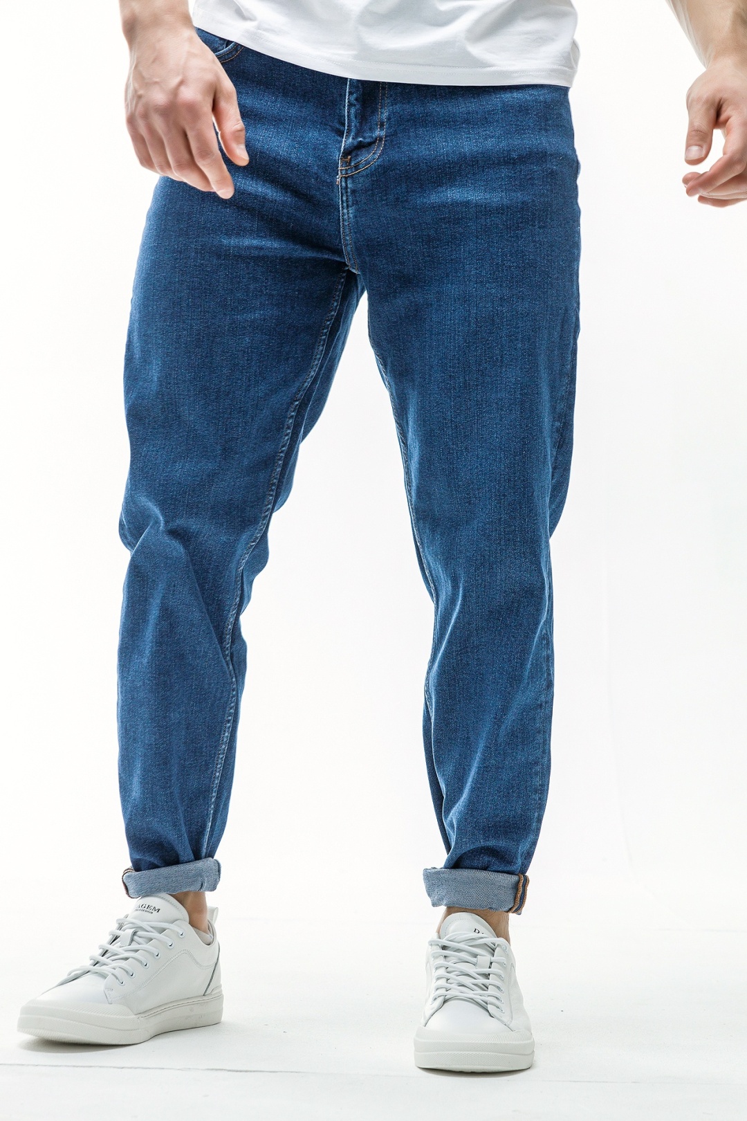 Джинсы свободного кроя Denim синий