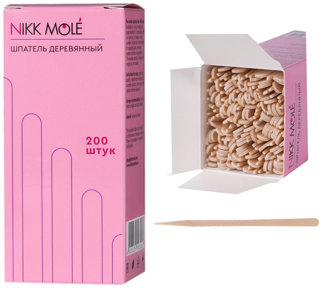 NIKK MOLE шпатель для депиляции дерево
