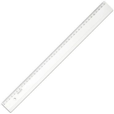 Линейка DELI 6240, 40 см, 1 шт, пластик, прозрачный