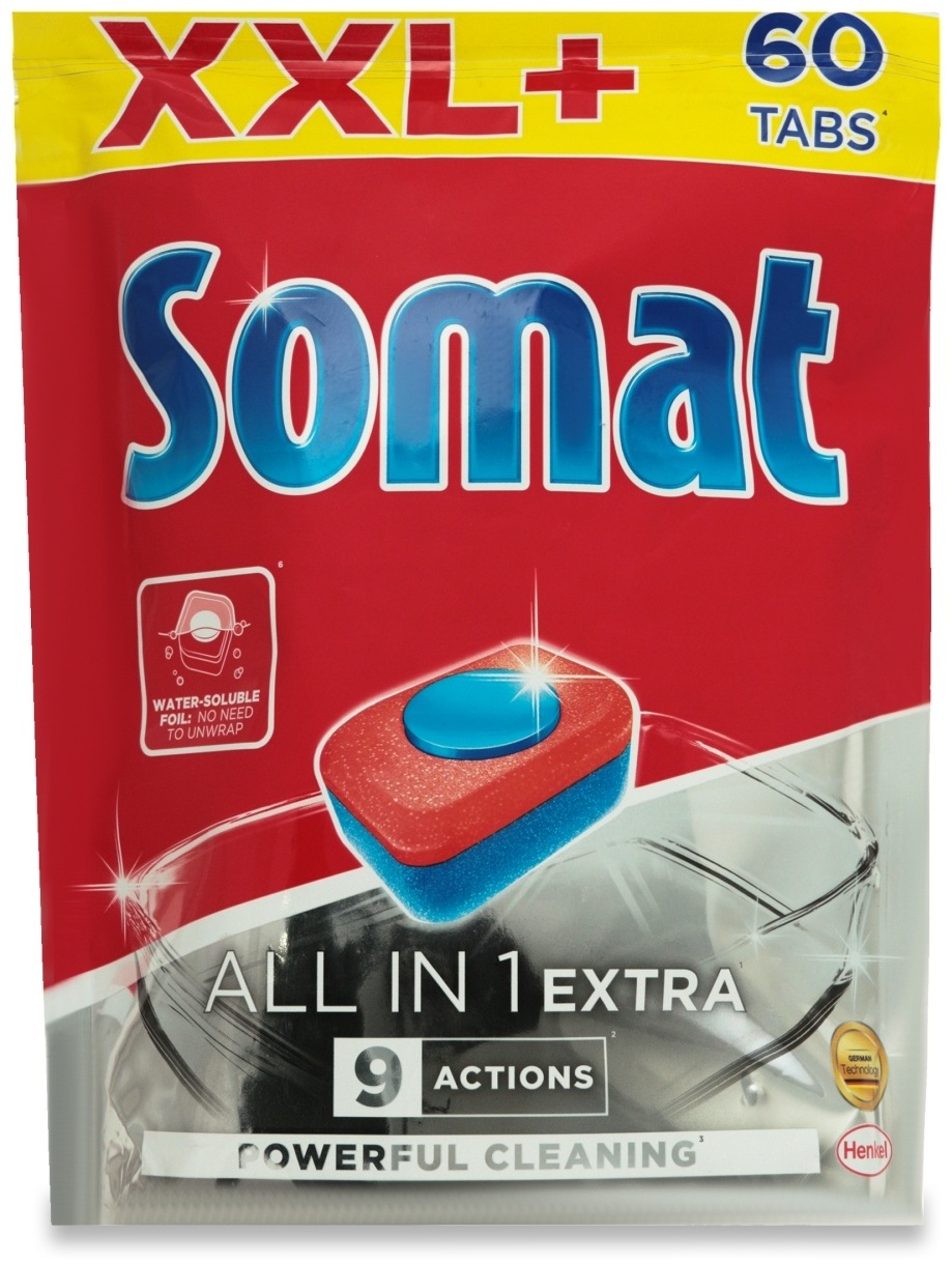 Купить Somat таблетки All in 1 Extra 9 actions 60 шт в Алматы – Магазин ...