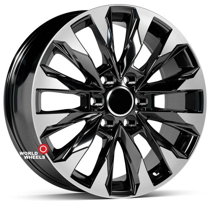 WorldWheels 324 8x20/6x139.7 D95.1 ET45 4 диска черный, серебристый