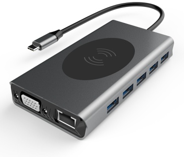 Док-станция AMIGO 13 in 1 USB Type-C HUB серый