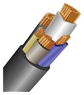 EKT кабель ВВГнг(А)-LS 5x10, 1 м