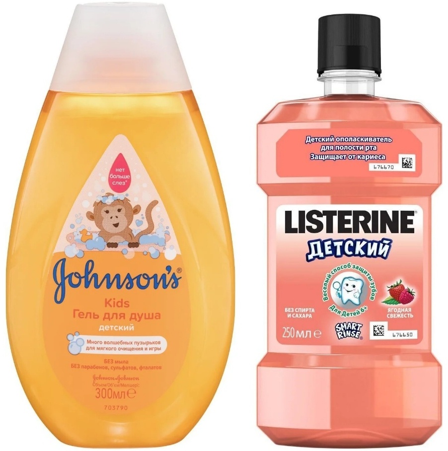 Купить Johnsons Kids гель для душа 300 мл Listerine детский ...