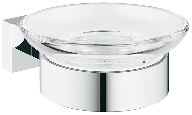 Grohe мыльница Essentials Cube 40754001 1 шт, металл, стекло