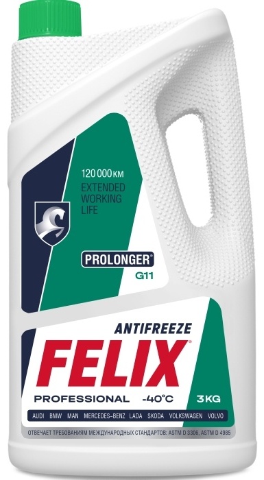 Антифриз зеленый FELIX Prolonger 3кг - артикул K0000091325