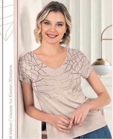 Футболка OZKAN UNDERWEAR синий, бежевый