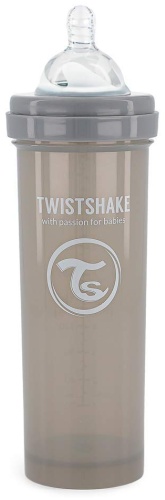 Бутылочка Twistshake 78266 330 мл серый