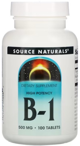 Source Naturals БАД B-1, High Potency, 500 mg 100 таблеток