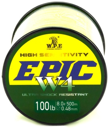 Леска W.P.E плетеная Wpeepic028 0.28 мм зеленый