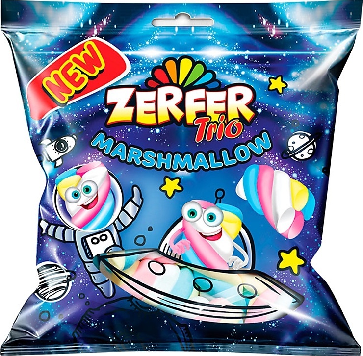 Zerfer маршмеллоу Trio фруктовый 90 г