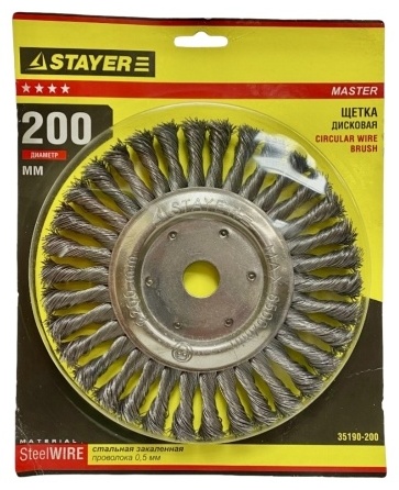 STAYER шлифовальная щетка 35190-200 200 мм, 1 шт