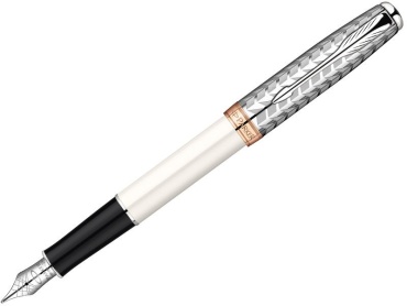 Ручка перьевая PARKER Sonnet11 Pearl CT F540 1 шт, 1 мм, цвет чернил черный