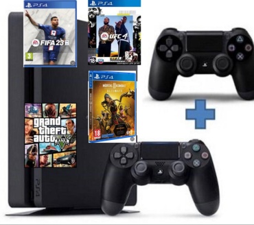 Sony PlayStation 4 Slim 1 Tb + геймпад + MK 11 ULT + GTA5 + FIFA23 + UFC4