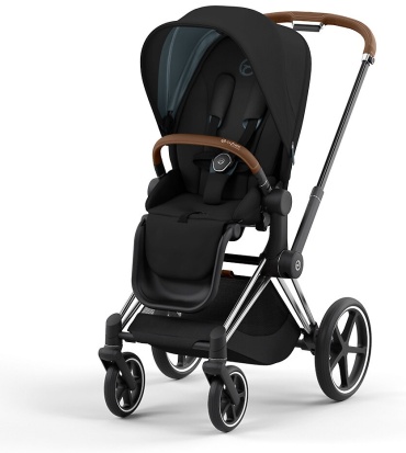 Коляска Cybex Priam IV Sepia Black на раме Chrome Brown