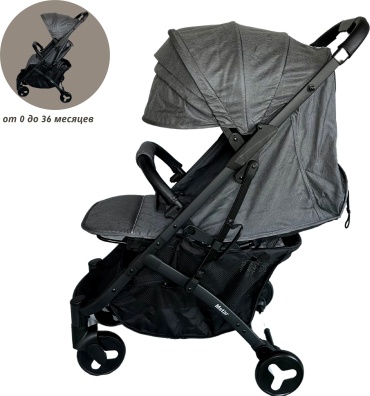 Коляска прогулочная MSTAR M301, серебристый