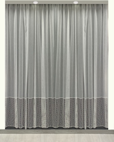 Тюль ASH TEXTILE 600x245 см 2 шт, бамбук, молочный