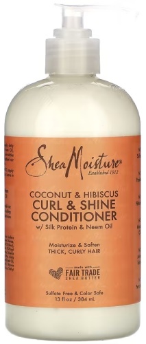 Shea Moisture Curl & Shine Coconut & Hibiscus кондиционер 384 мл