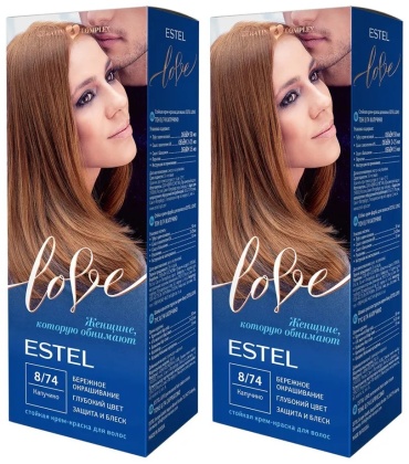 ESTEL PROFESSIONAL Love 2 шт 8/74 капучино крем-краска 100 мл