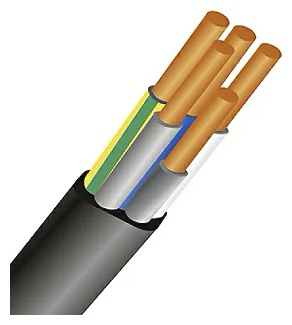 EKT кабель ВВГнг(А)-LS 5x1.5, 1 м