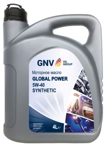 GNV Oil Global Power Synthetic 5W-40 4 л packaging