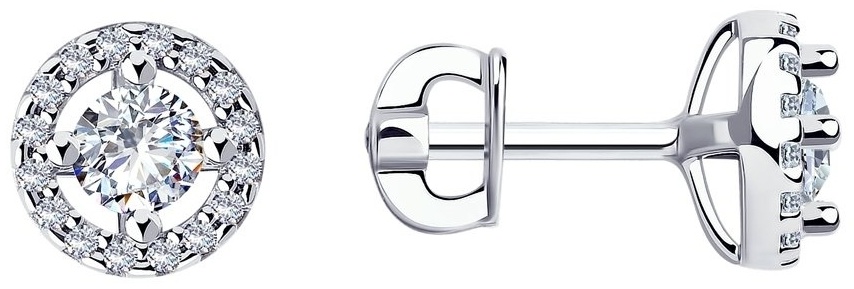 Серьги SOKOLOV 94024436 вес 2.32 г серебро, фианит