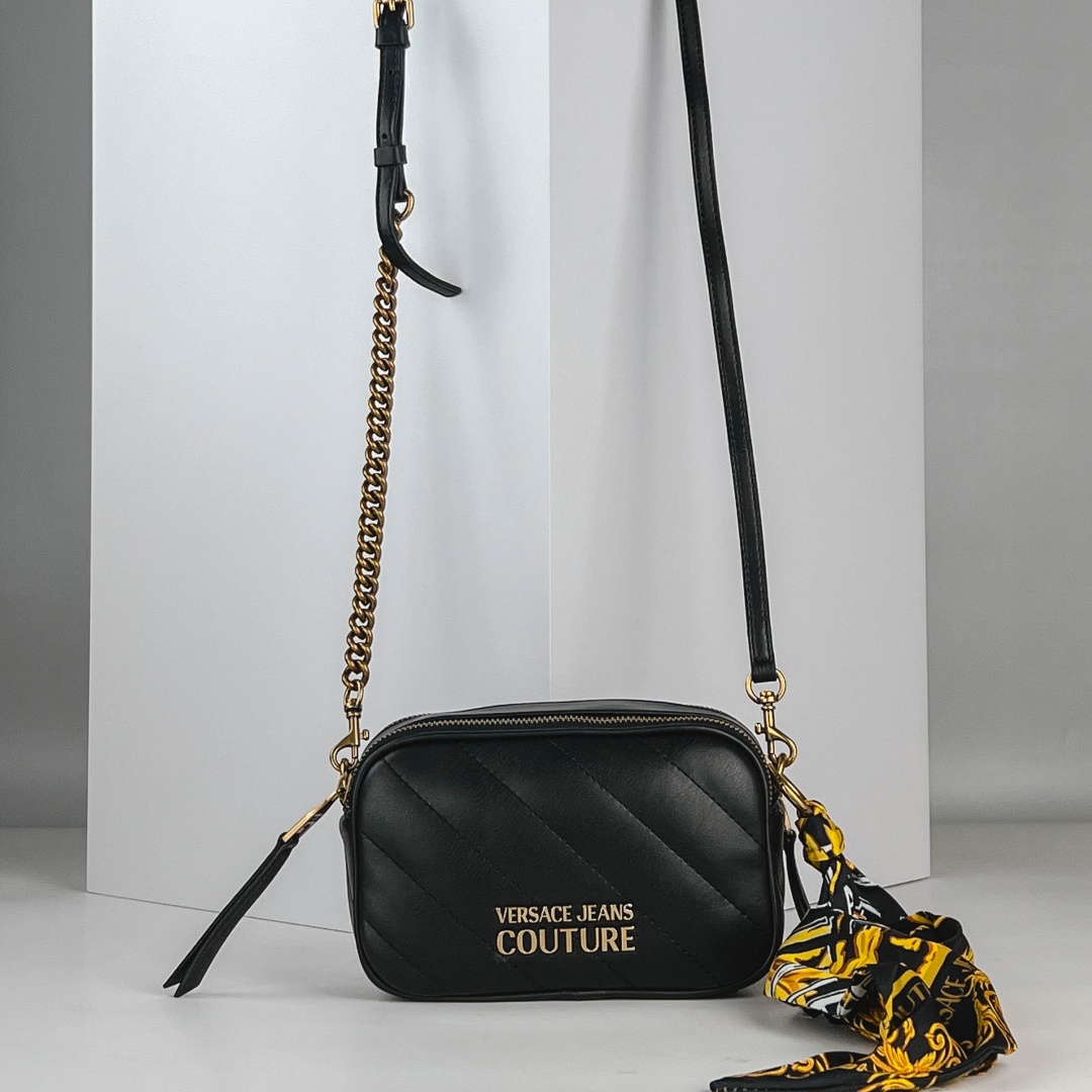 Сумка кросс-боди Versace экокожа черный