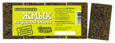 КАРПОМАНИЯ Жмых подсолнечника с ароматом гороха и кукурузы 10 кубиков