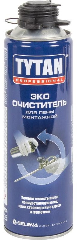 Очиститель монтажной пены TYTAN ЭКО Professional, 500 мл