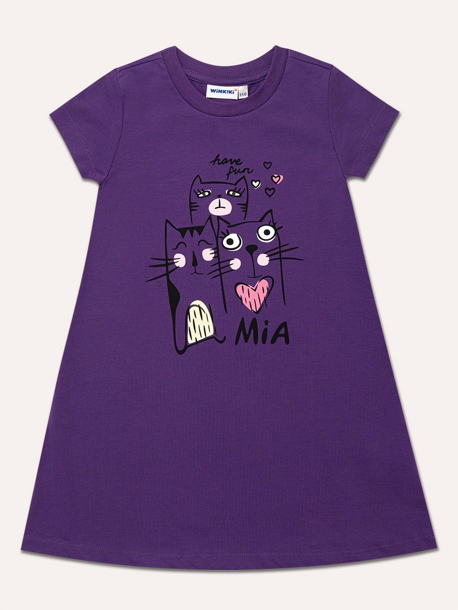 Повседневное платье WINKIKI Kids Wear фиолетовый
