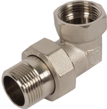 Сгон угловой американка Valtec никелированная латунь VTr.098.N.0006