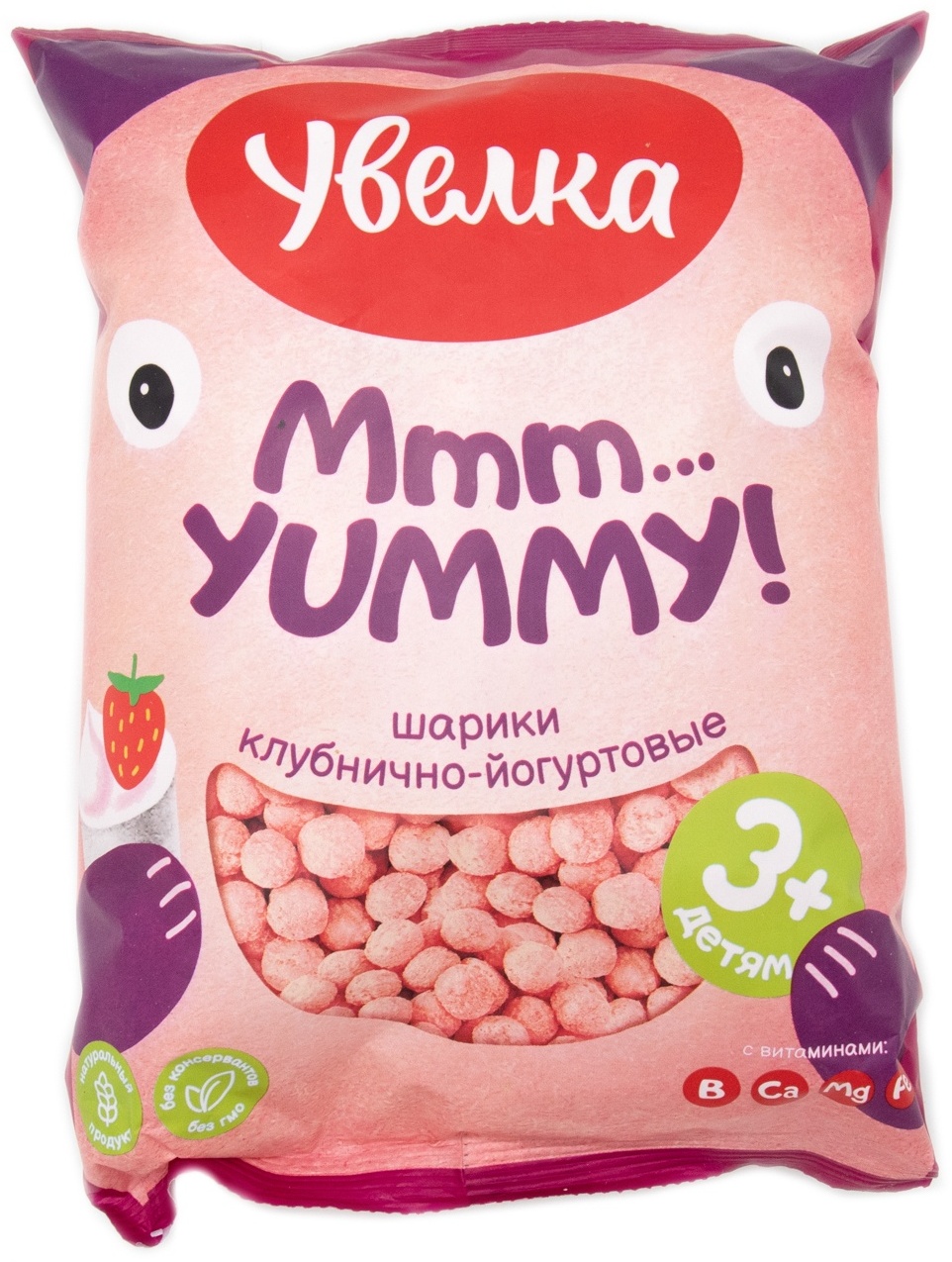 Купить Увелка готовый завтрак шарики клубнично-йогуртовые 200 г в ...