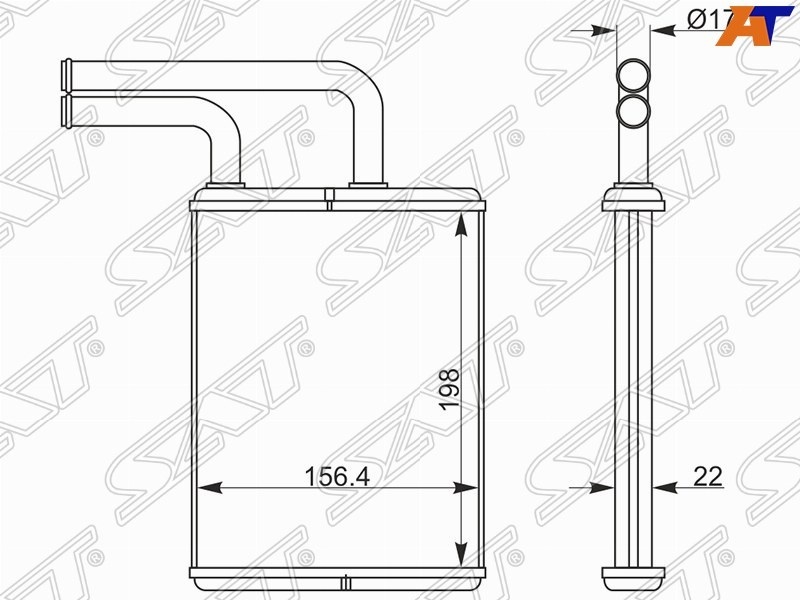 SAT радиатор печки STMBW4395A0