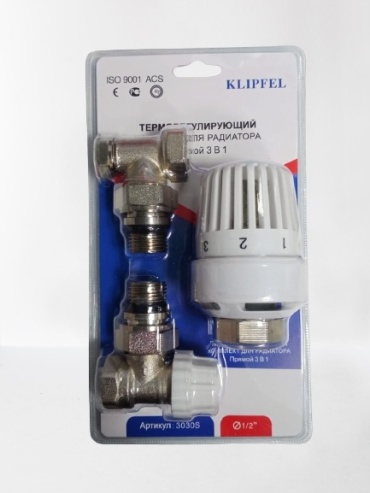 KLIPFEL термостатический уговой клапан 3030S 1 шт