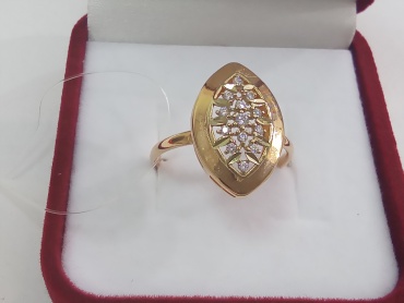 Diamond 124 размер 19.5 вес 1.59 г золото, фианит