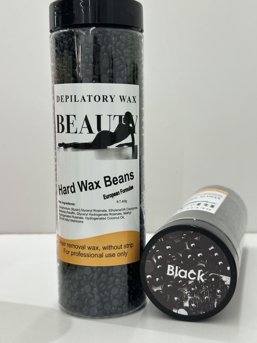 Воск пленочный Hard Wax Beans Hard wax 400гр black плотность средняя в банке 400 г