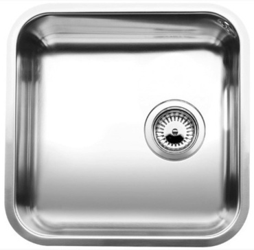 Кухонная мойка Blanco 400-U 43х43х19 см, нержавеющая сталь, тон серебристый
