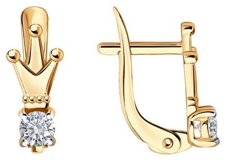 Серьги SOKOLOV 027714 вес 1.27 г золото, без вставок