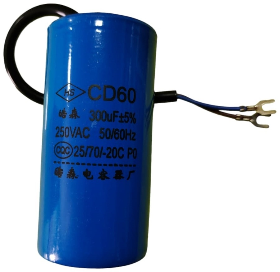 Конденсатор пусковой CD60 300uf 300 мкФ 250 В, 1 шт.