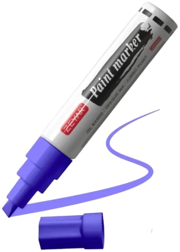Маркер Zeyar Paint 8,5 мм (скошенное перо) фиолетовый