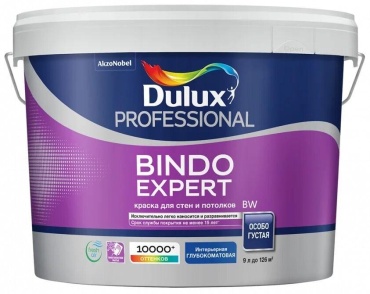 Dulux водно-дисперсионная Bindo Expert 9 л, белый цвет