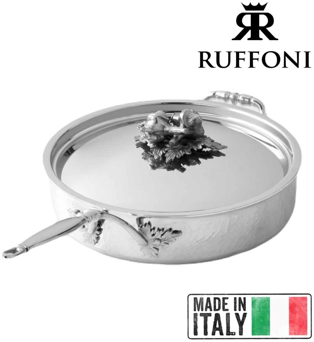 Сотейник 3.3 л, RUFFONI Italy Opus Prima Hammered Steel 26 см сталь