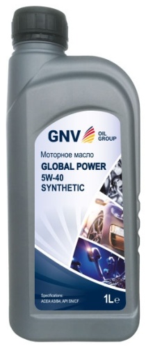 GNV Oil Global Power 5W-40 1 л packaging