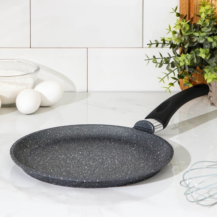 Блинная сковорода Мечта Granit Black 24 см с антипригарным покрытием, алюминий
