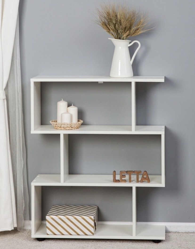 Купить Стеллаж напольный Scandi Wood, 73x25x89 см, белый в Алматы ...