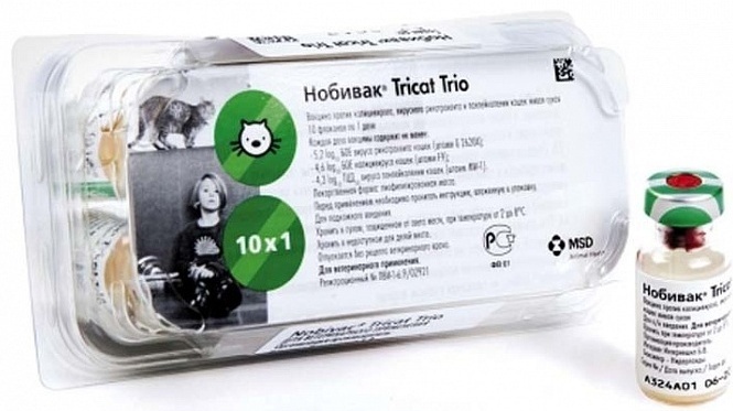 Вакцина MSD Нобивак Tricat Trio для кошек инъекции